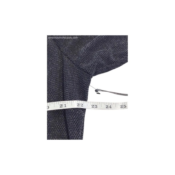 Vince Camuto Metallic Ruched Wrap Maxi Dress Size 20W Black Long Sleeve Evening - Picture 9 of 9